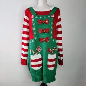 Ugly Christmas Sweater Dress - XL